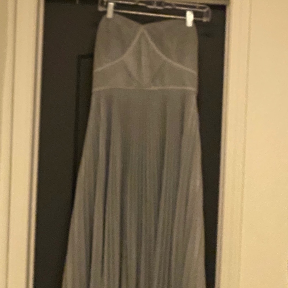 Marchesa Notte Silver evening gown